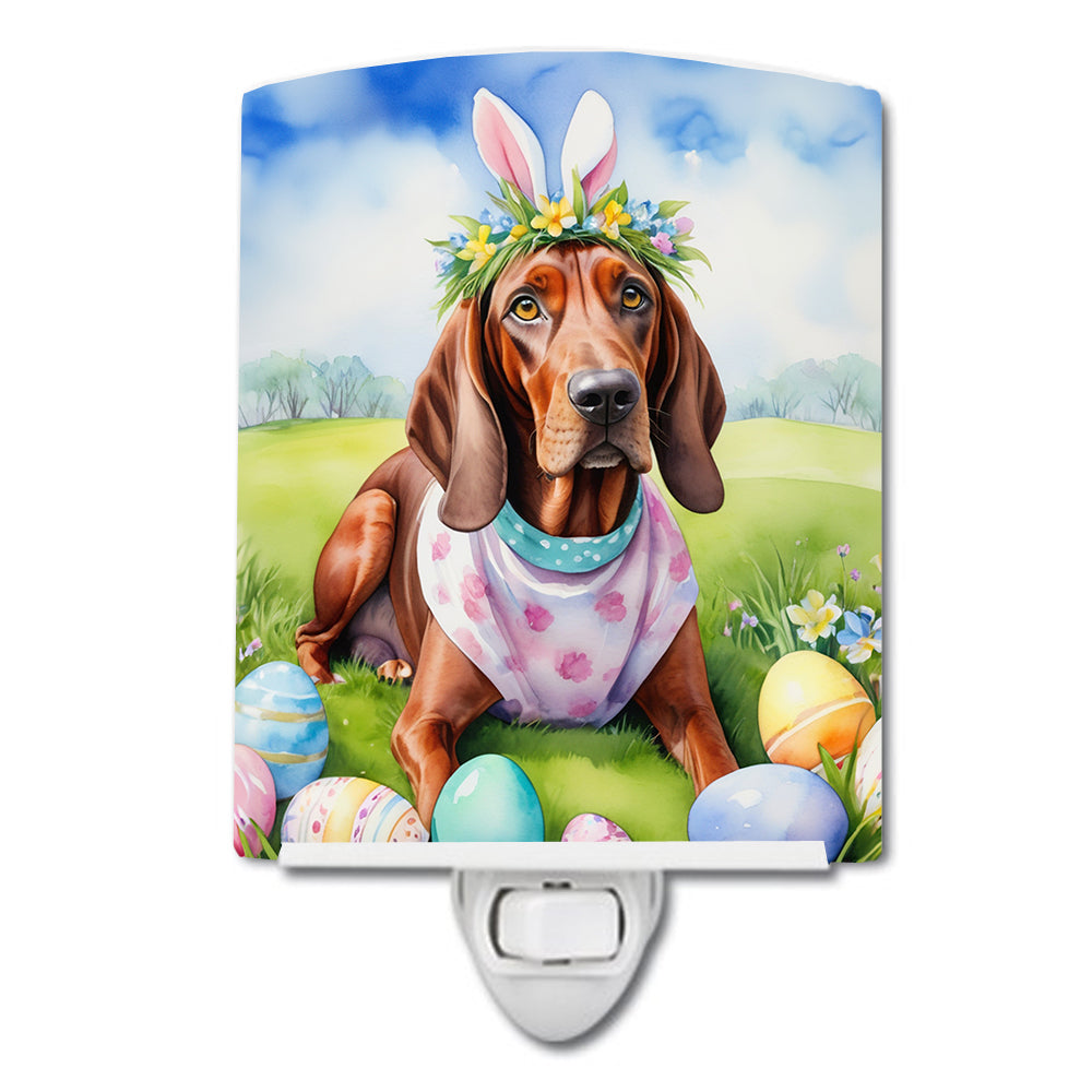 DAC5157CNL 6 x 4 in. Redbone Coonhound Easter Egg Hunt Ceramic Night Light