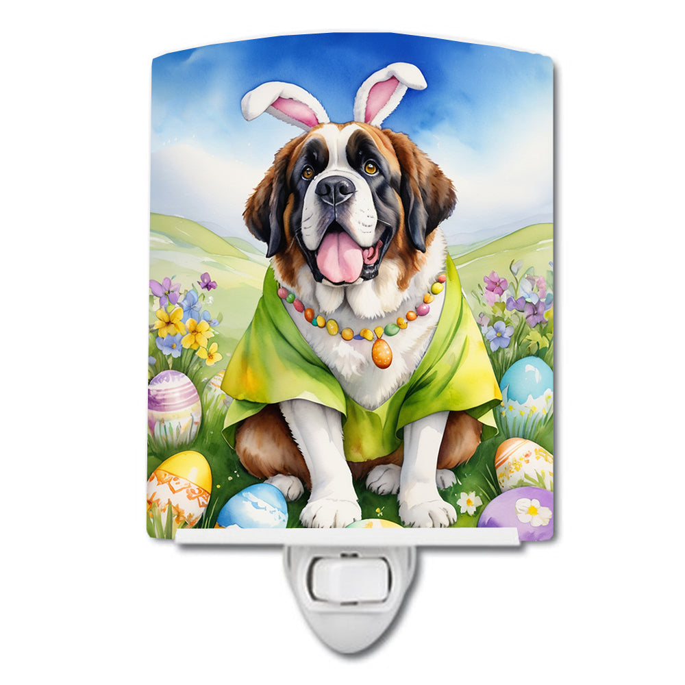 DAC5161CNL 6 x 4 in. Saint Bernard Easter Egg Hunt Ceramic Night Light