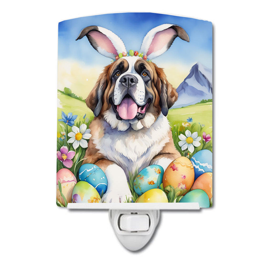 DAC5162CNL 6 x 4 in. Saint Bernard Easter Egg Hunt Ceramic Night Light