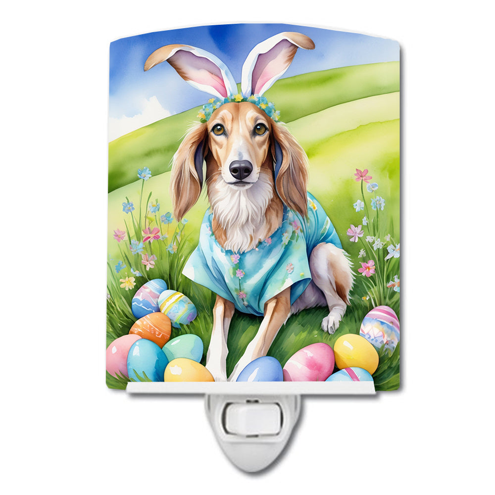 DAC5163CNL 6 x 4 in. Saluki Easter Egg Hunt Ceramic Night Light