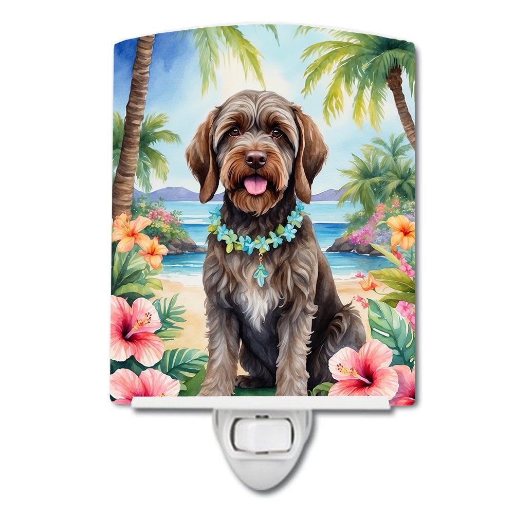 Picture of Carolines Treasures DAC6539CNL 6 x 4 in. Wirehaired Pointing Griffon Luau Ceramic Night Light