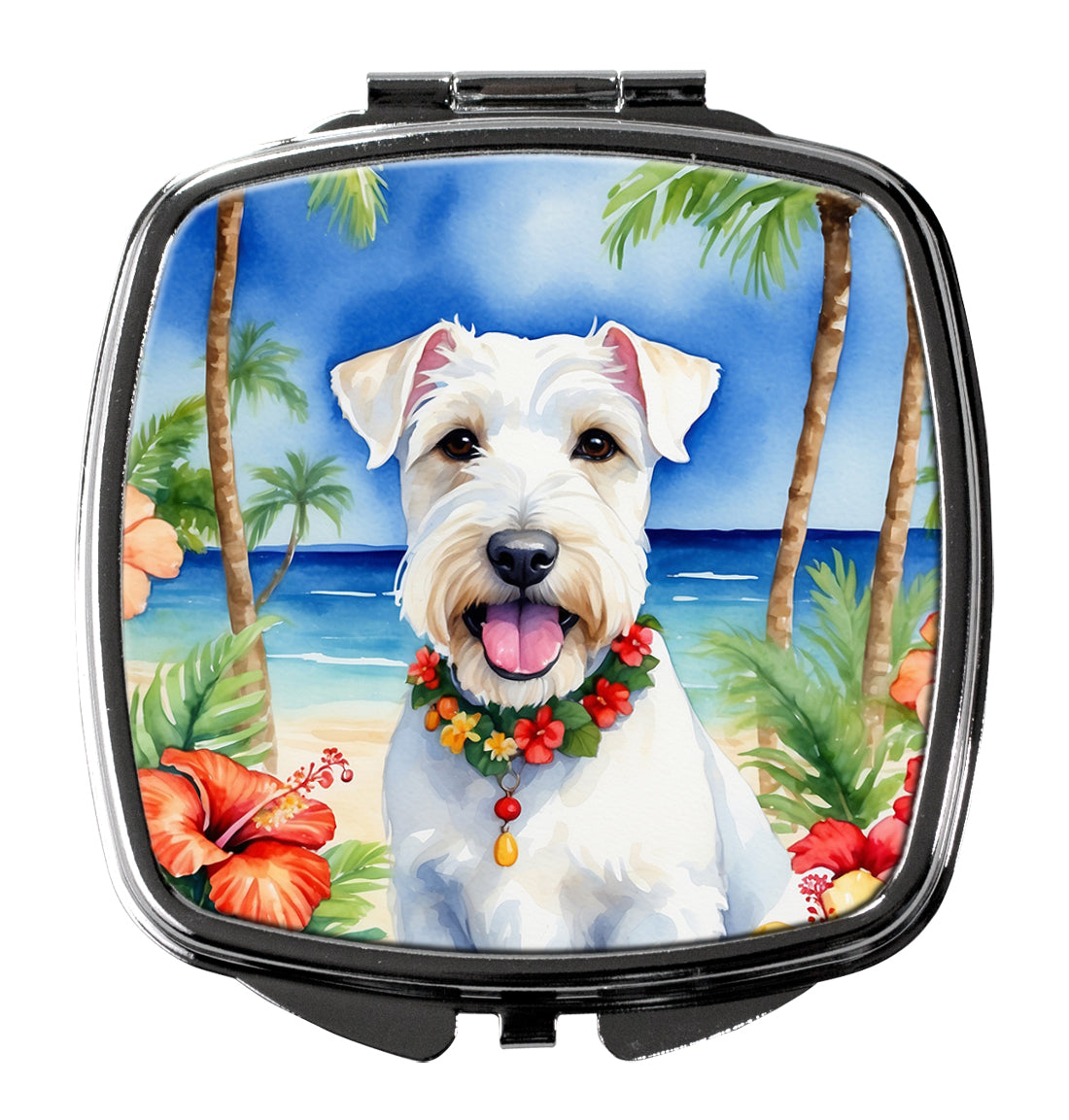DAC6517SCM 3 x 2.75 in. Sealyham Terrier Luau Compact Mirror