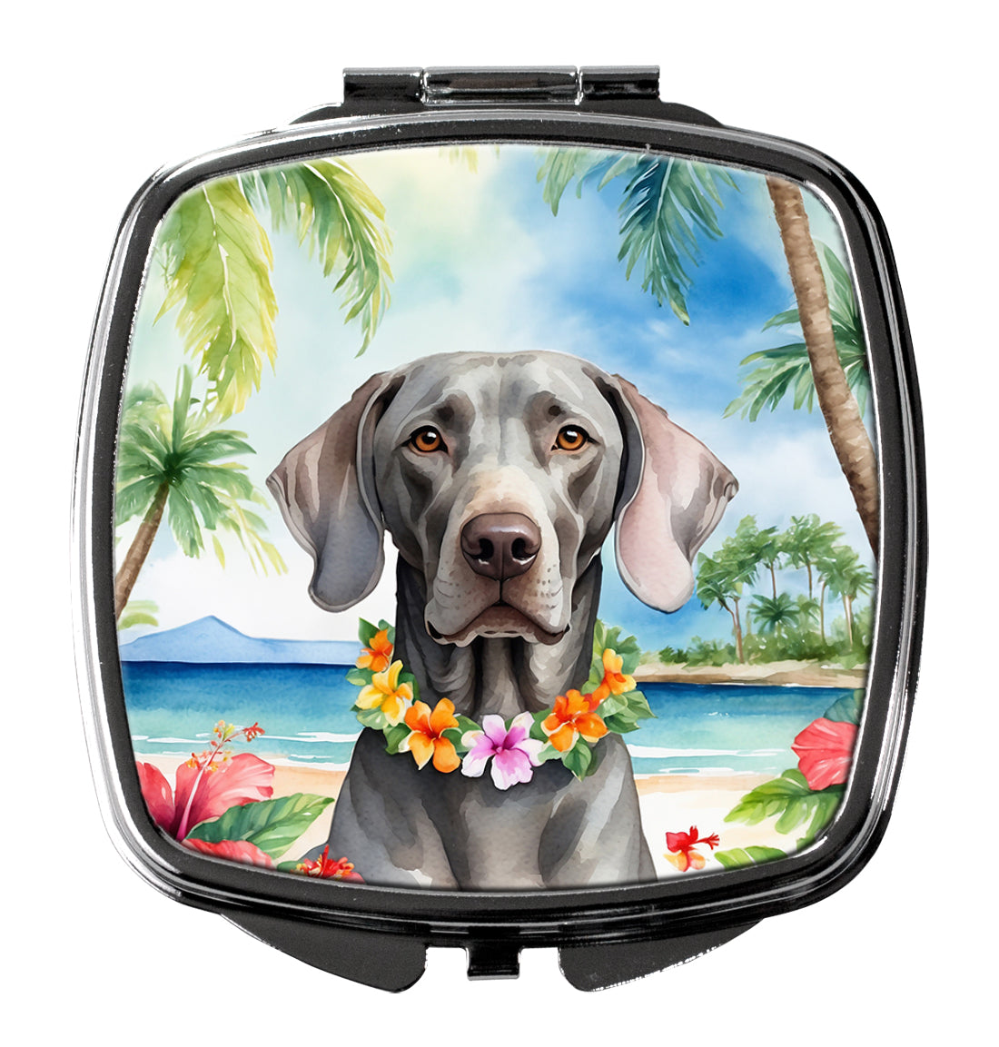 DAC6531SCM 3 x 2.75 in. Weimaraner Luau Compact Mirror