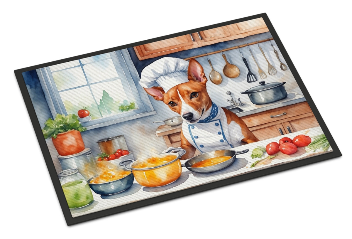 DAC6195JMAT 24 x 36 in. Basenji The Chef Doormat