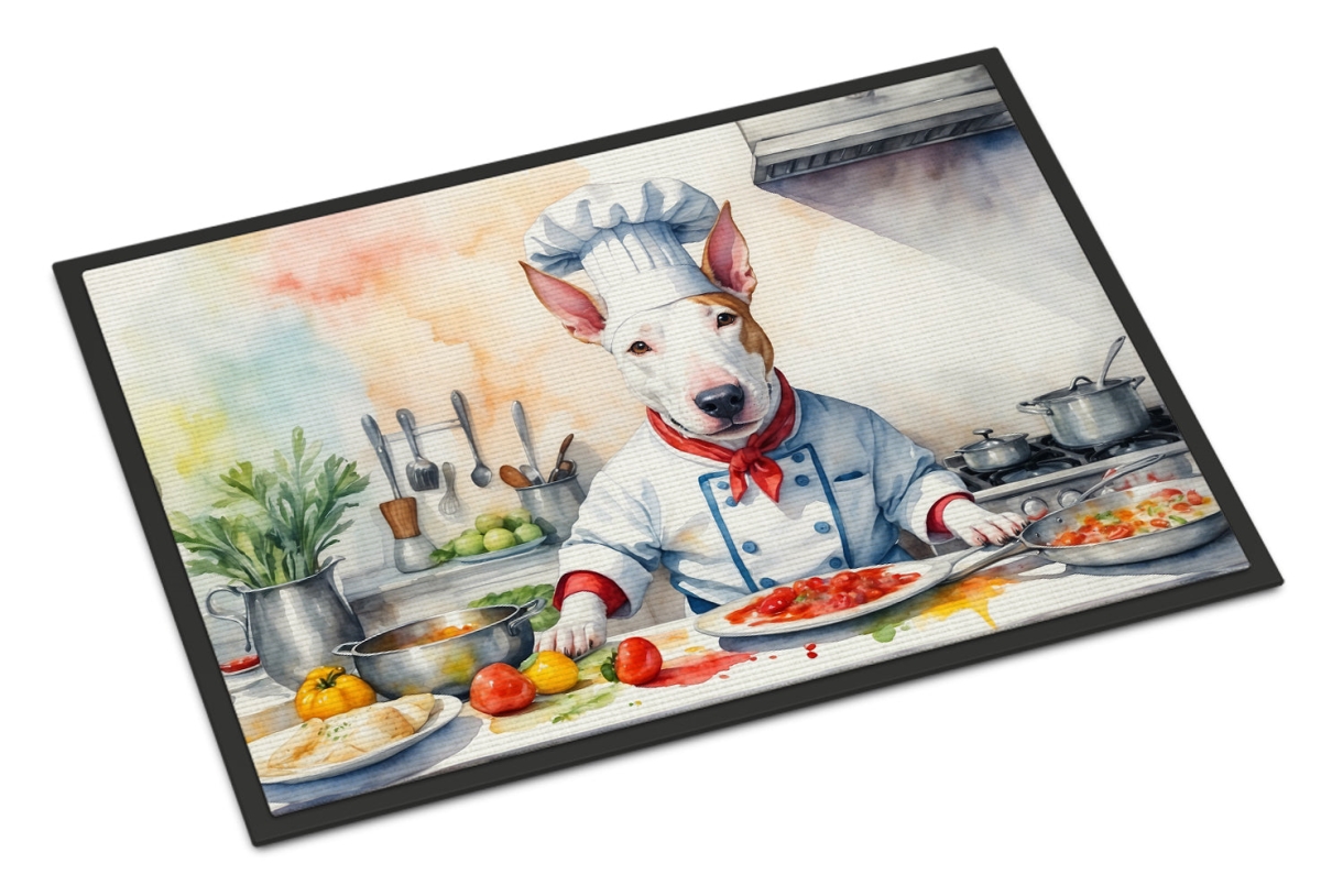 DAC6223JMAT 24 x 36 in. Bull Terrier The Chef Doormat