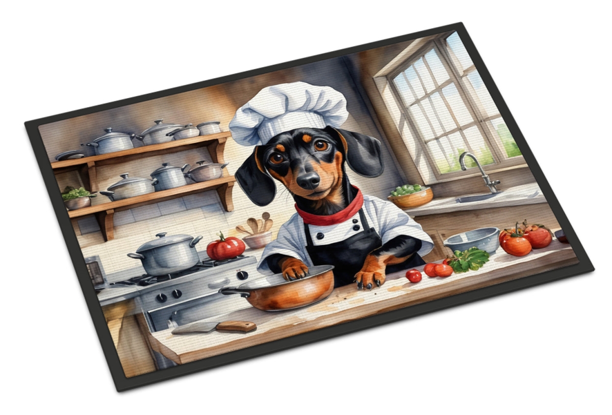 DAC6238JMAT 24 x 36 in. Dachshund The Chef Doormat