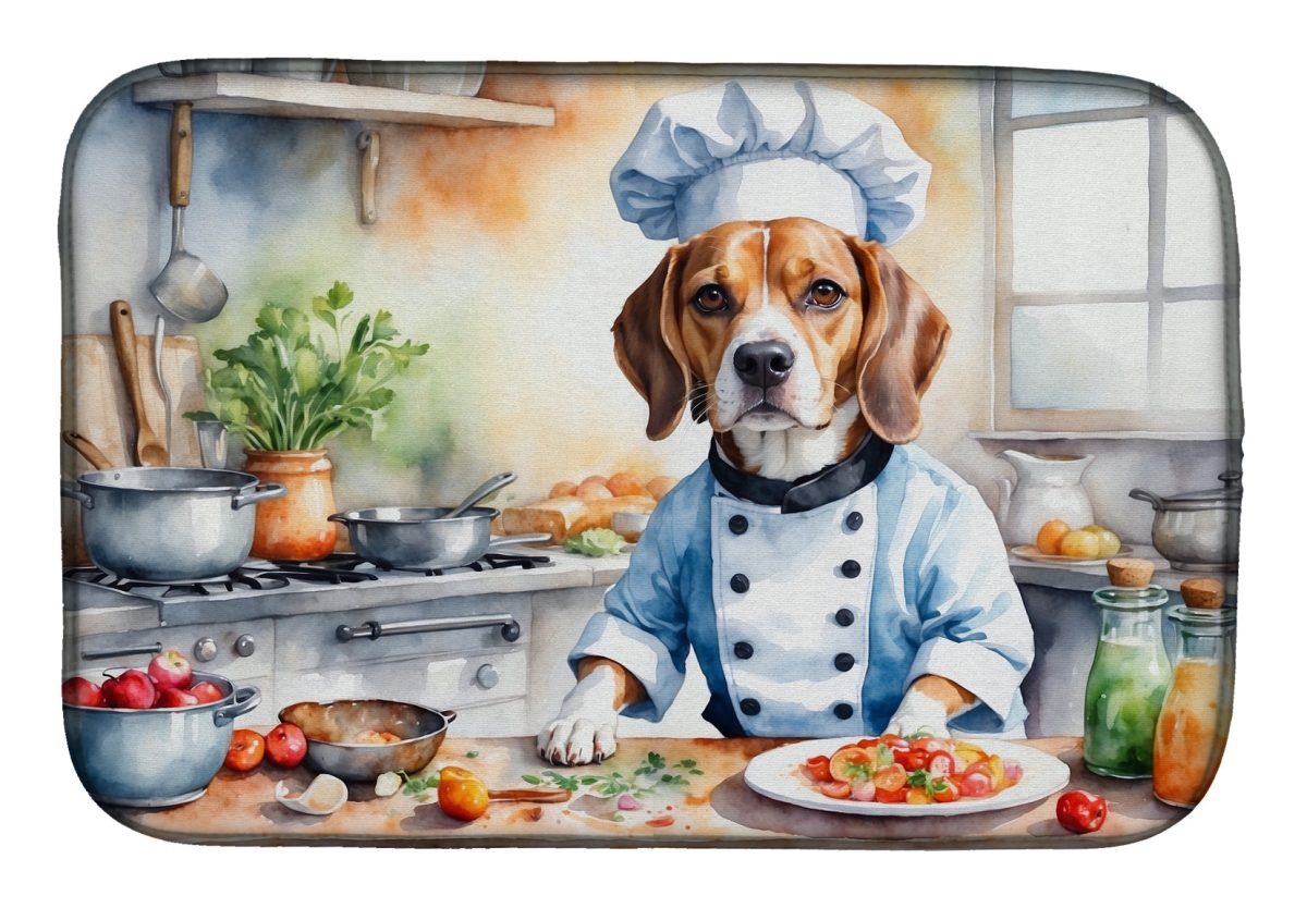Picture of Carolines Treasures DAC6197DDM 21 x 14 in. Beagle The Chef Dish Drying Mat