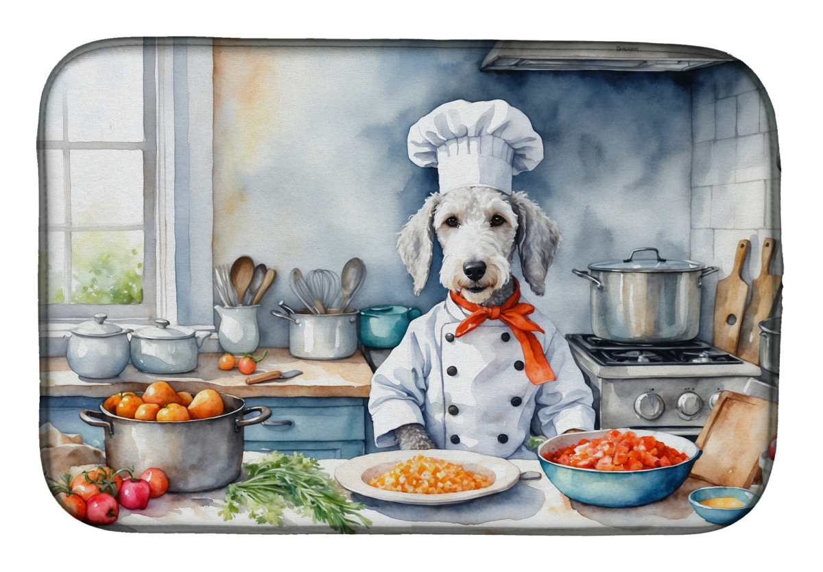Picture of Carolines Treasures DAC6199DDM 21 x 14 in. Bedlington Terrier The Chef Dish Drying Mat