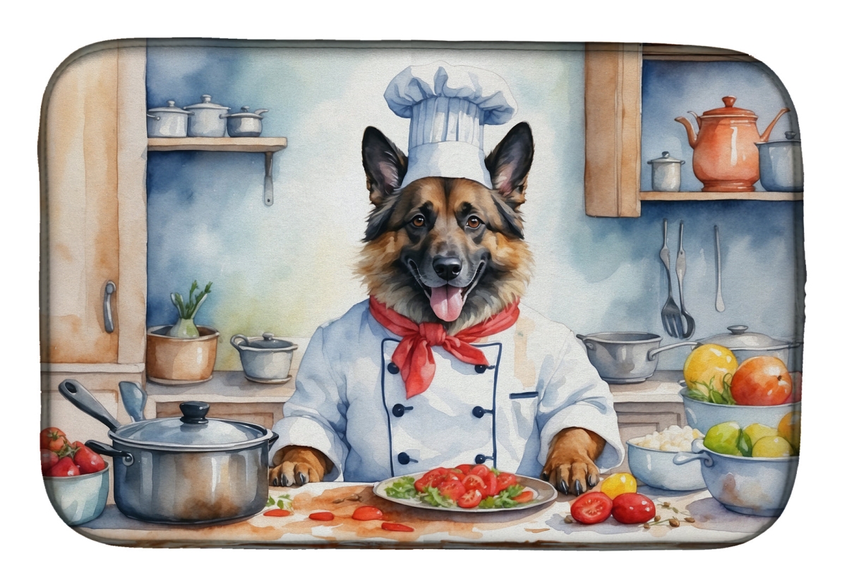 Picture of Carolines Treasures DAC6202DDM 21 x 14 in. Belgian Tervuren The Chef Dish Drying Mat