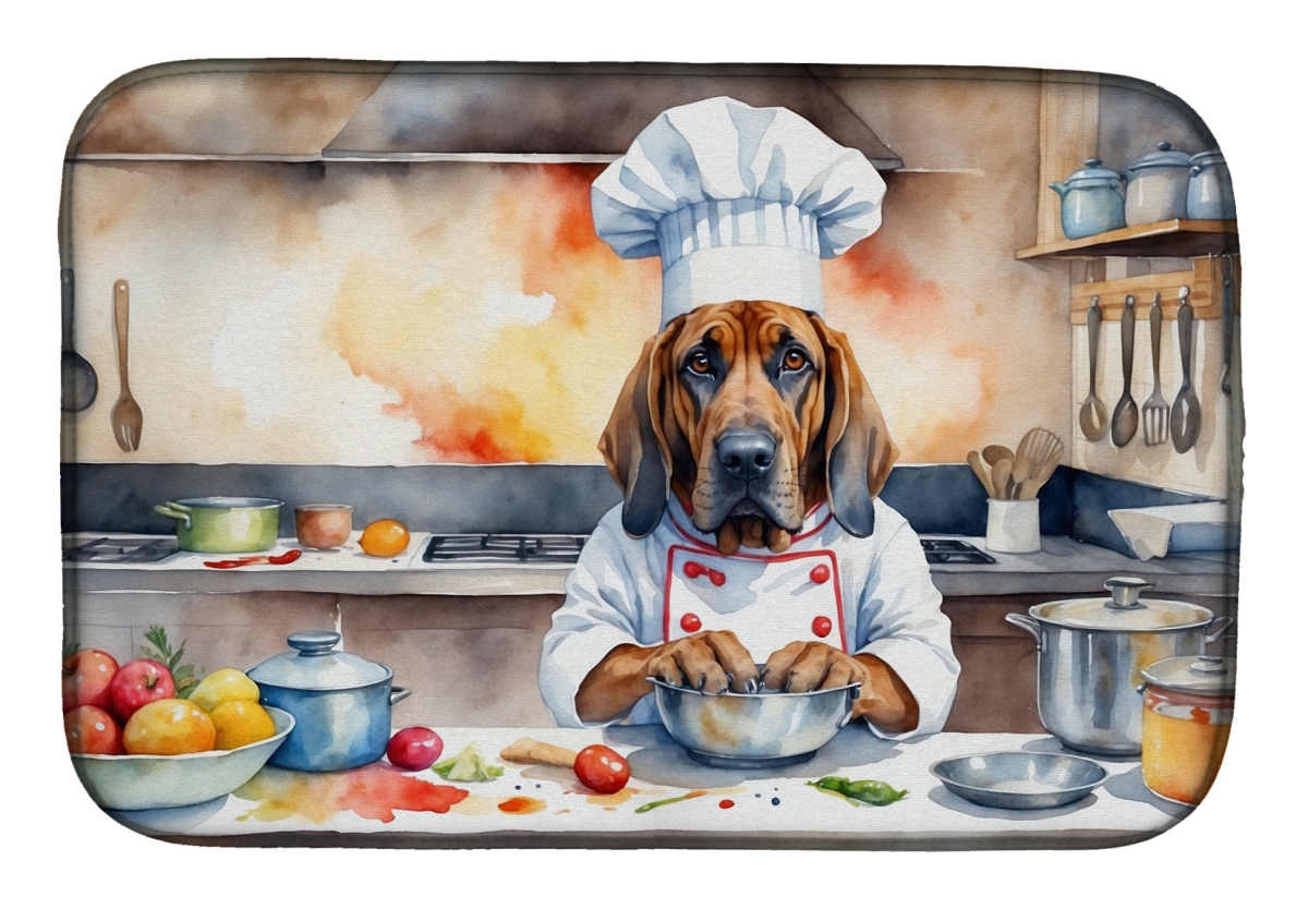 Picture of Carolines Treasures DAC6210DDM 21 x 14 in. Bloodhound The Chef Dish Drying Mat