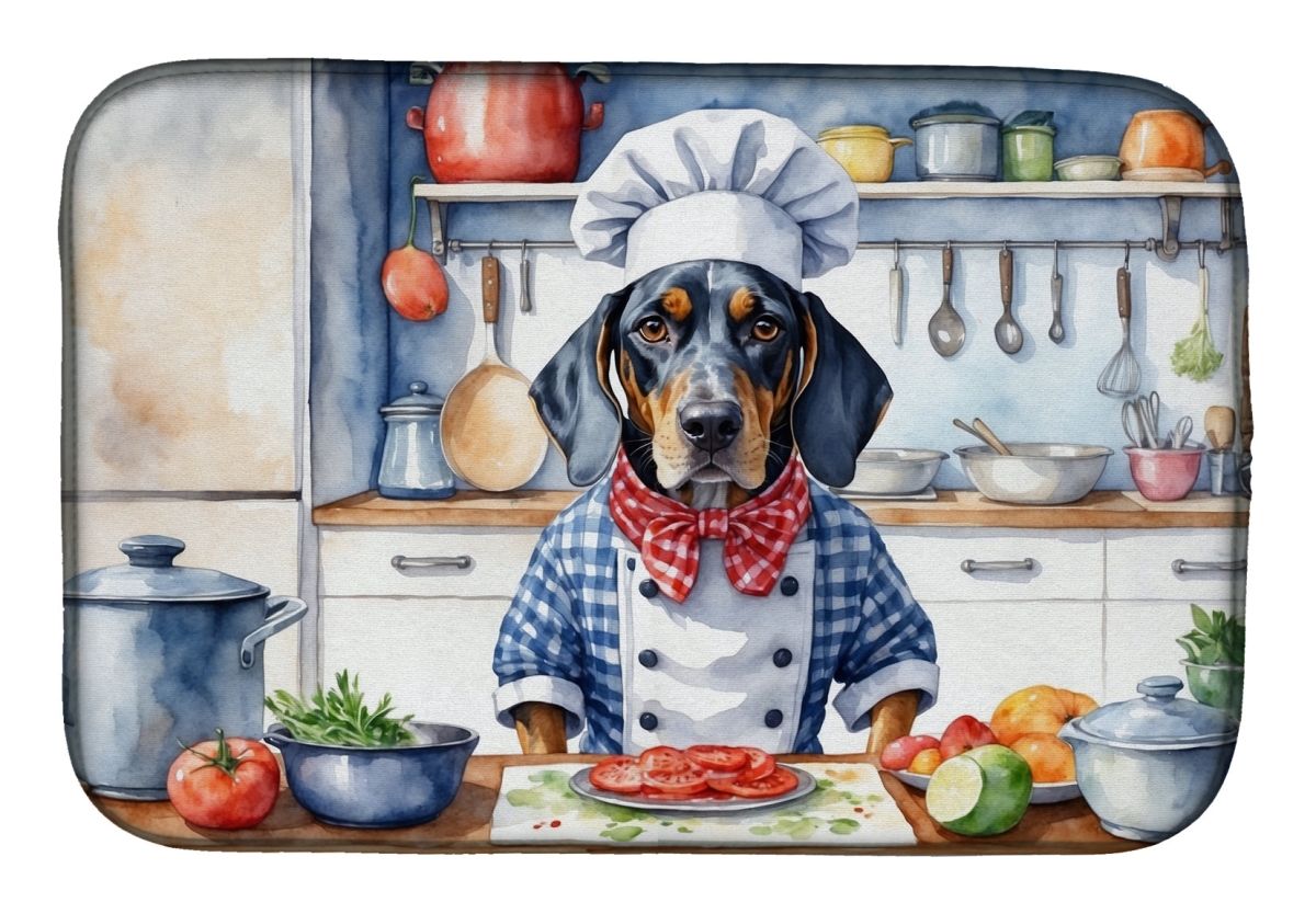 Picture of Carolines Treasures DAC6211DDM 21 x 14 in. Bluetick Coonhound The Chef Dish Drying Mat