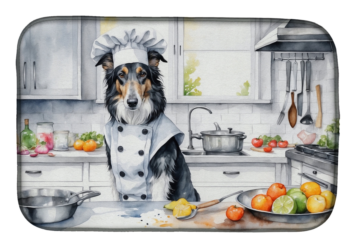 Picture of Carolines Treasures DAC6214DDM 21 x 14 in. Borzoi The Chef Dish Drying Mat