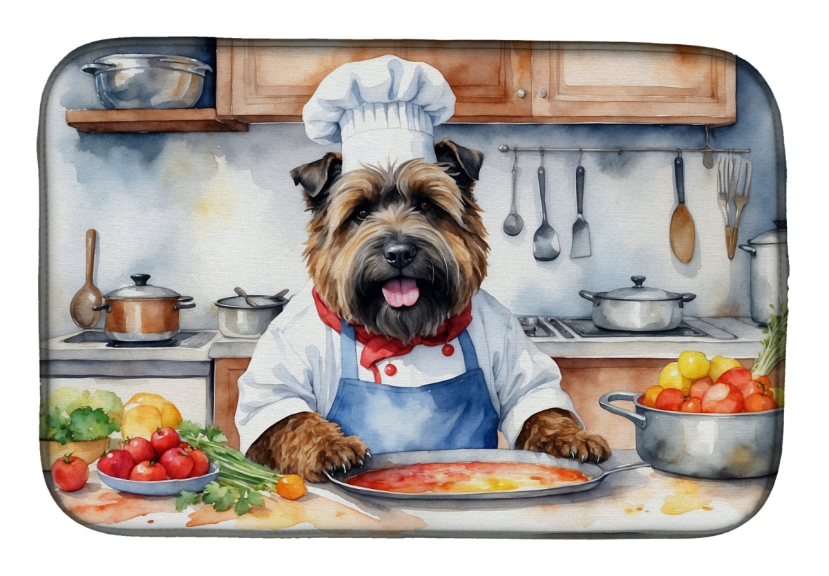 Picture of Carolines Treasures DAC6218DDM 21 x 14 in. Bouvier Des Flandres The Chef Dish Drying Mat