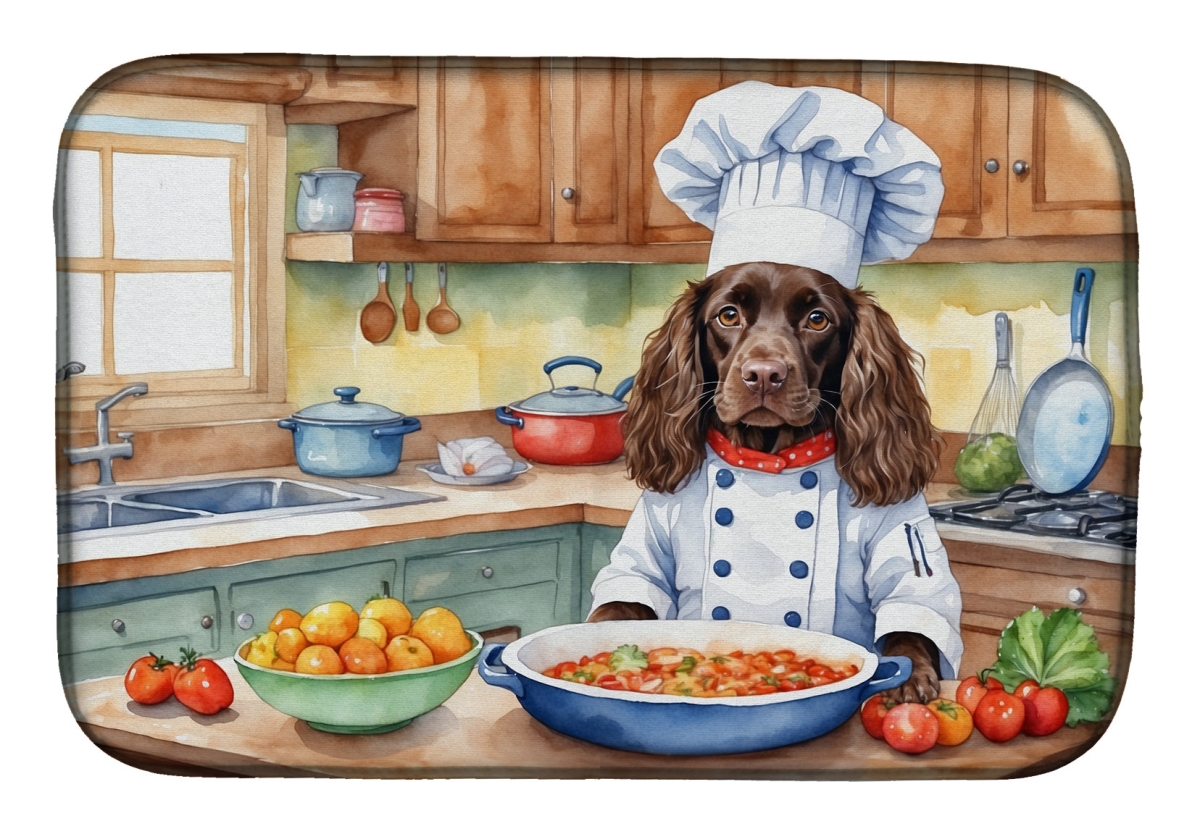 Picture of Carolines Treasures DAC6220DDM 21 x 14 in. Boykin Spaniel The Chef Dish Drying Mat