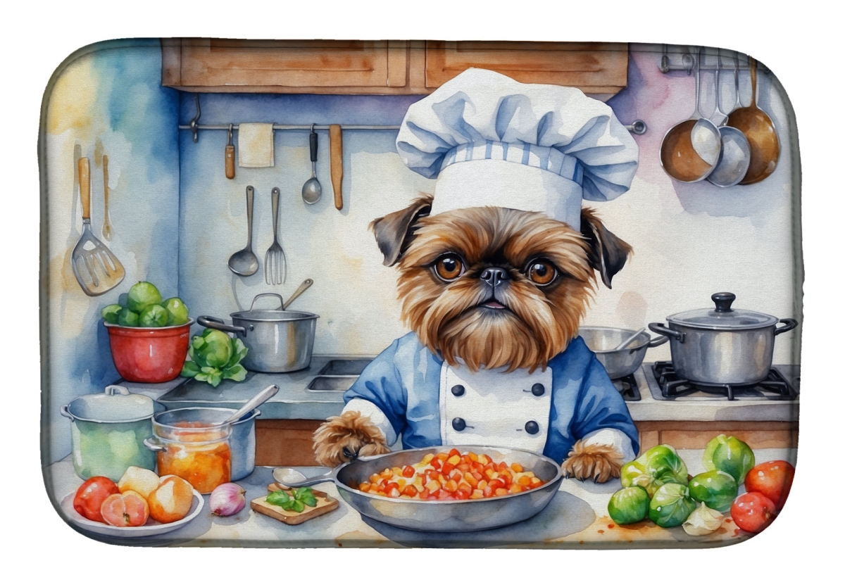 Picture of Carolines Treasures DAC6222DDM 21 x 14 in. Brussels Griffon The Chef Dish Drying Mat