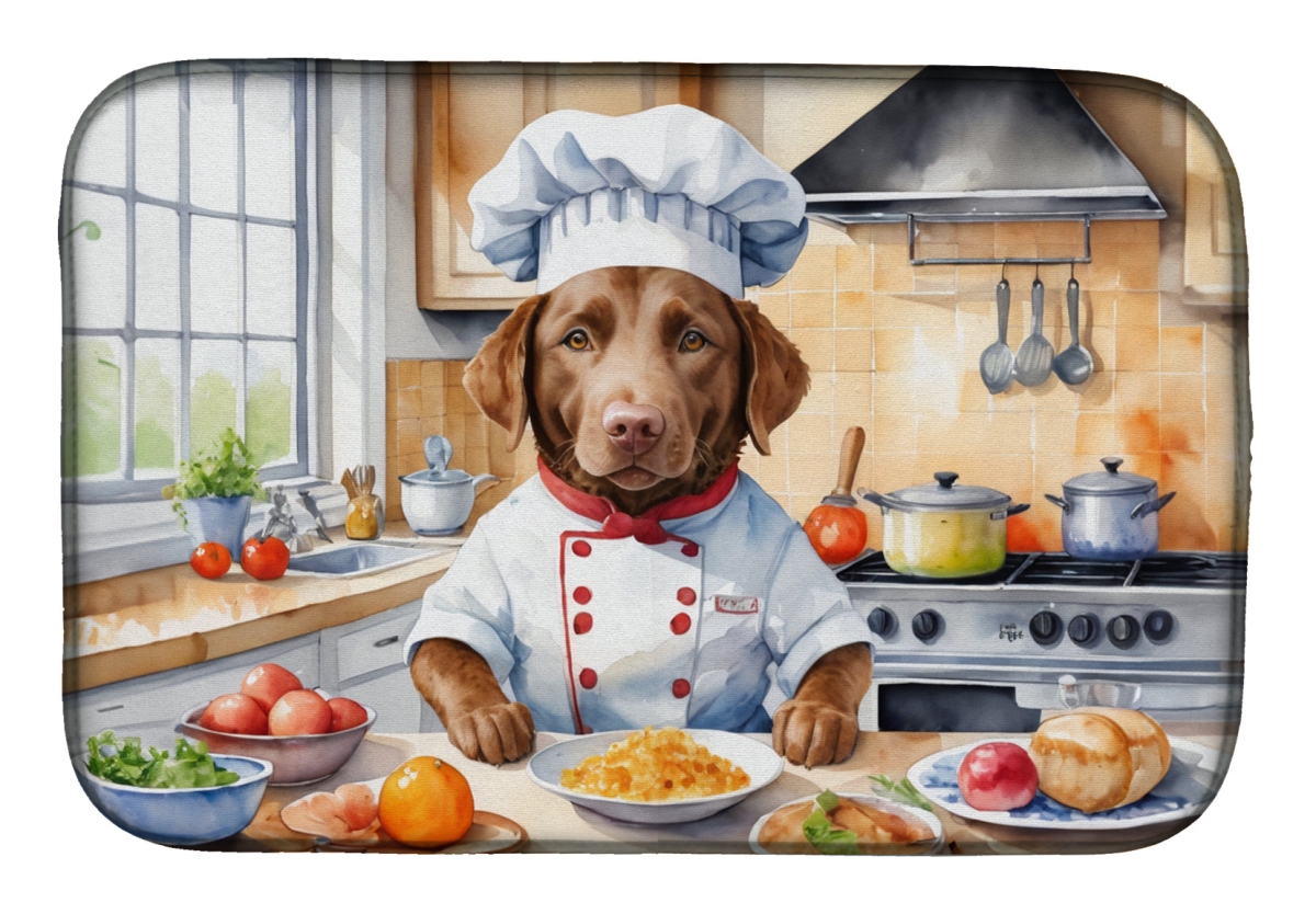 Picture of Carolines Treasures DAC6229DDM 21 x 14 in. Chesapeake Bay Retriever The Chef Dish Drying Mat