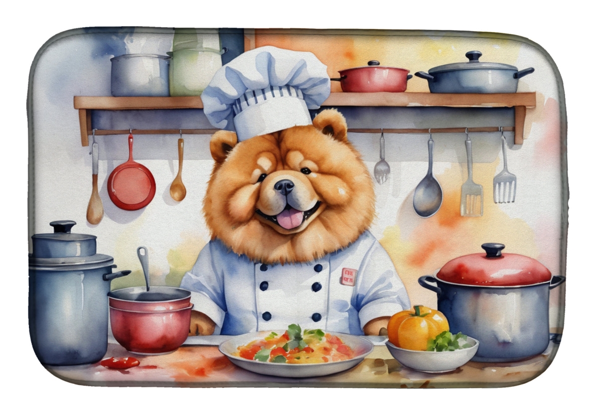 Picture of Carolines Treasures DAC6232DDM 21 x 14 in. Chow Chow The Chef Dish Drying Mat