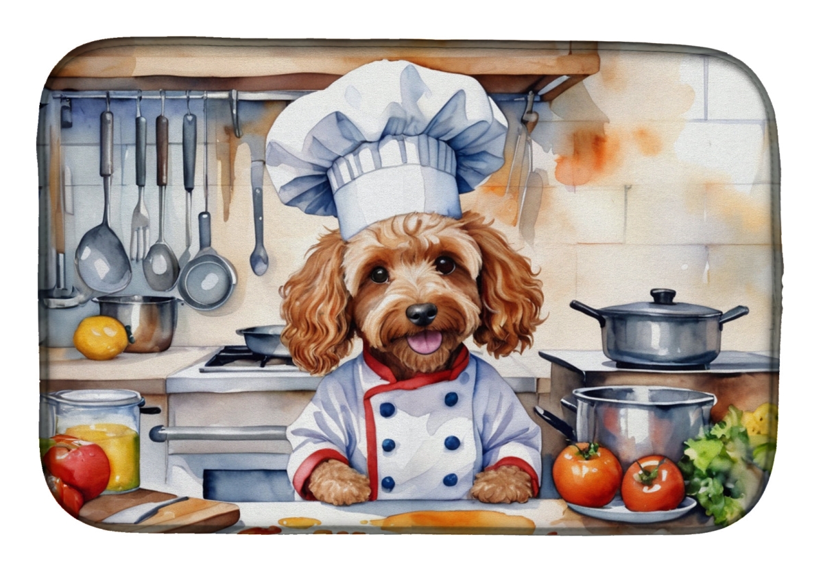 Picture of Carolines Treasures DAC6233DDM 21 x 14 in. Cockapoo The Chef Dish Drying Mat
