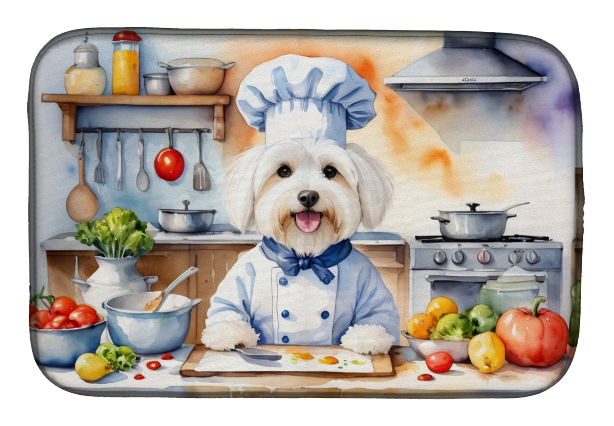 Picture of Carolines Treasures DAC6236DDM 21 x 14 in. Coton de Tulear The Chef Dish Drying Mat