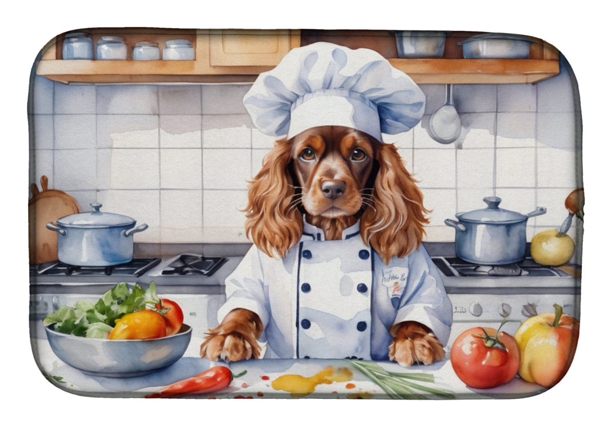 Picture of Carolines Treasures DAC6244DDM 21 x 14 in. English Cocker Spaniel The Chef Dish Drying Mat
