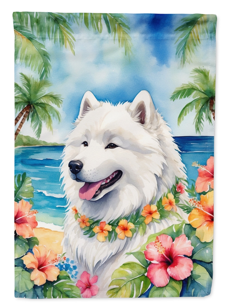 DAC6512GF 15.5 x 11.25 in. Samoyed Luau Garden Flag
