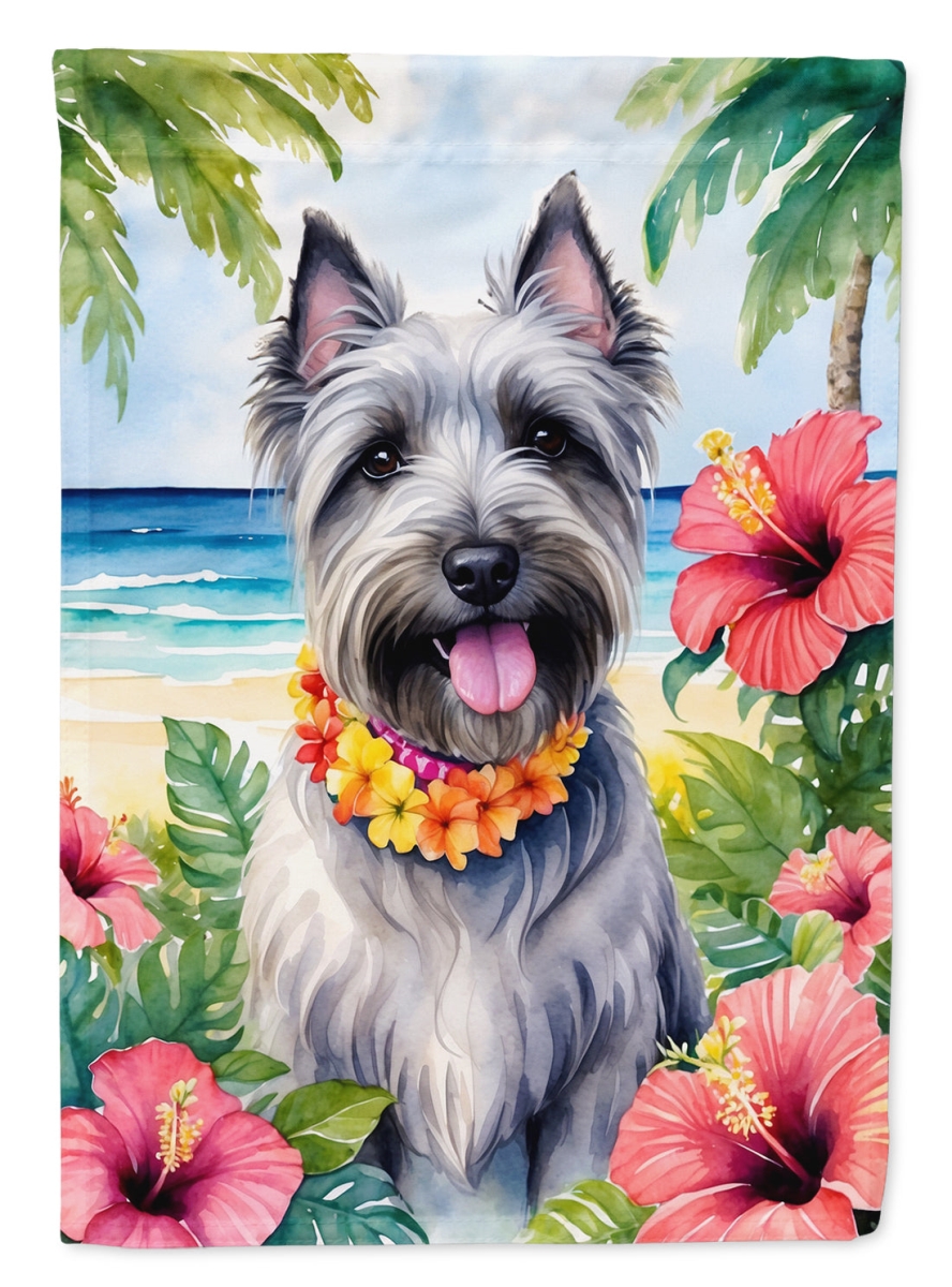 DAC6524GF 15.5 x 11.25 in. Skye Terrier Luau Garden Flag