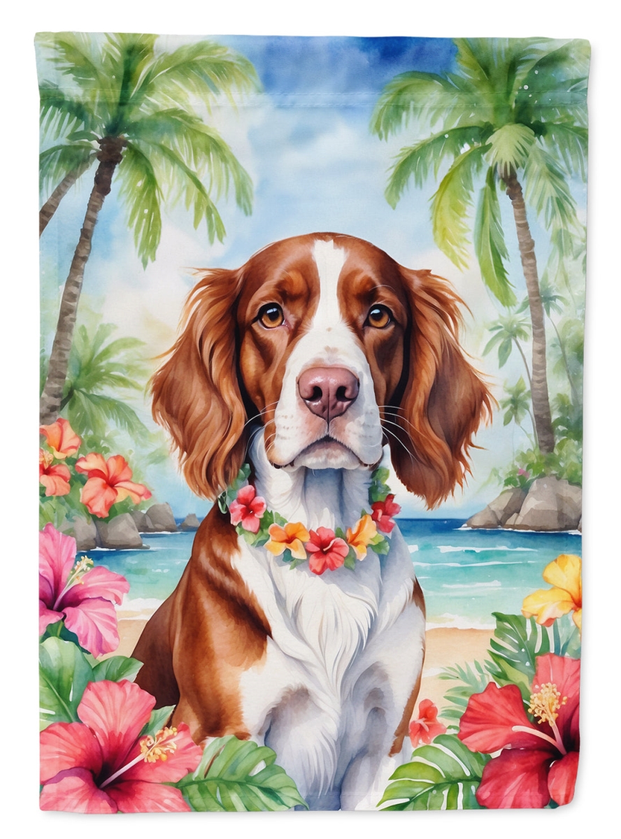DAC6532GF 15.5 x 11.25 in. Welsh Springer Spaniel Luau Garden Flag
