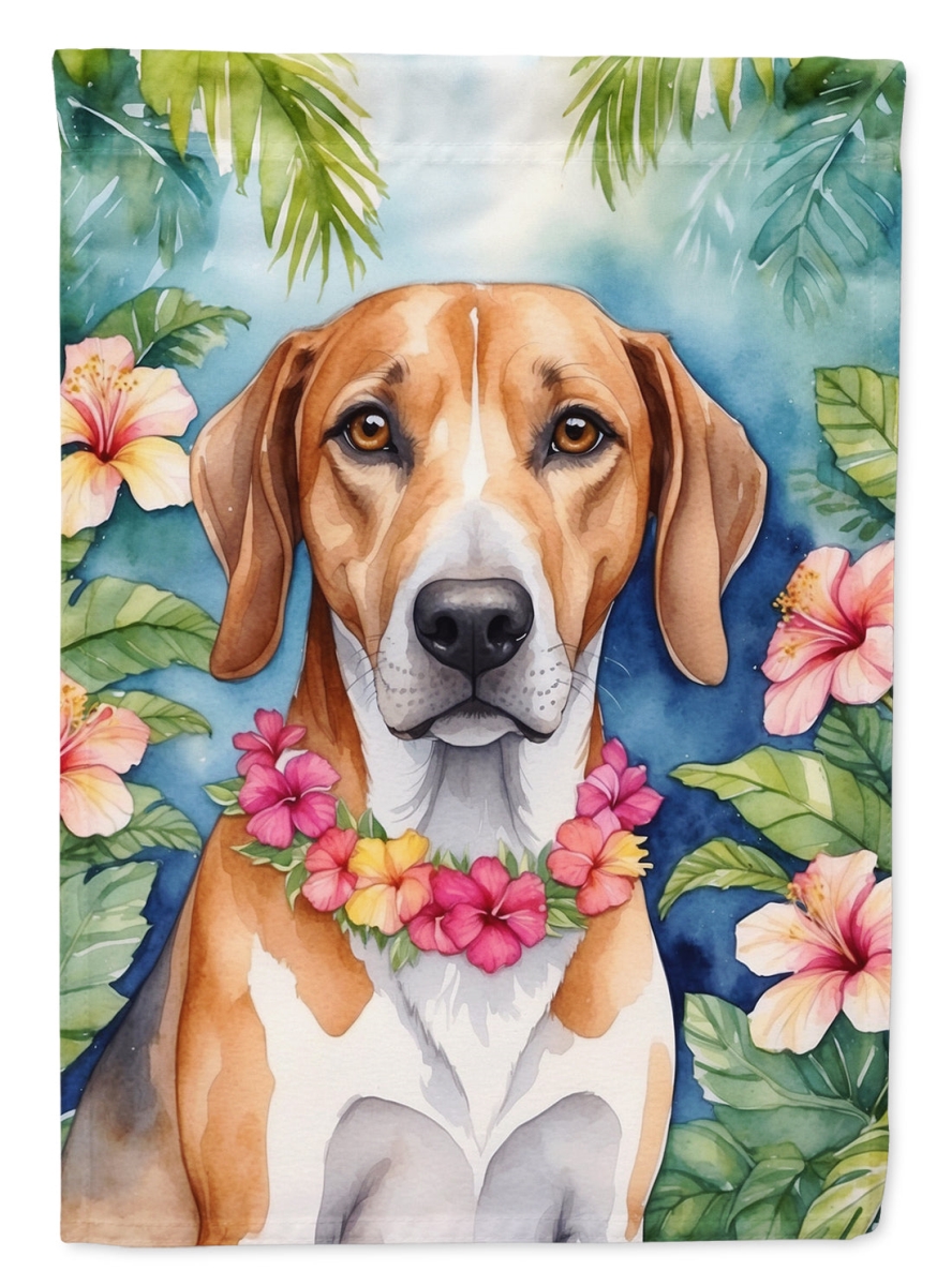 DAC6353CHF 40 x 28 in. American Foxhound Luau House Flag