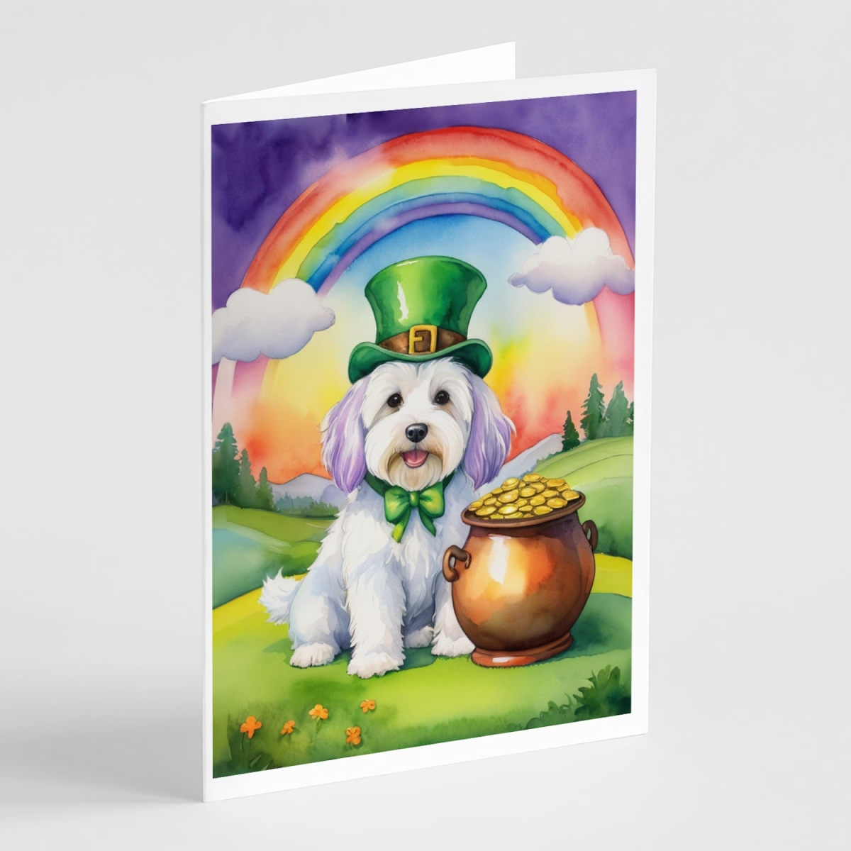 5 x 7 in. Coton De Tulear St Patricks Day Greeting Cards - Pack of 8