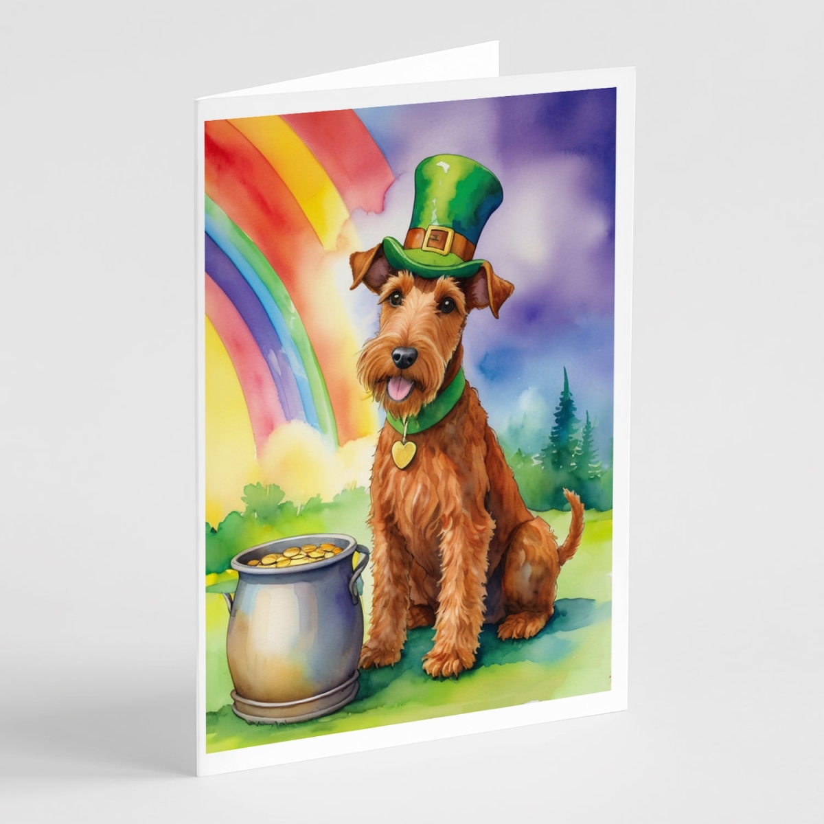 DAC5558GCA7P 5 x 7 in. Irish Terrier St Patricks Day Greeting Cards - Pack of 8