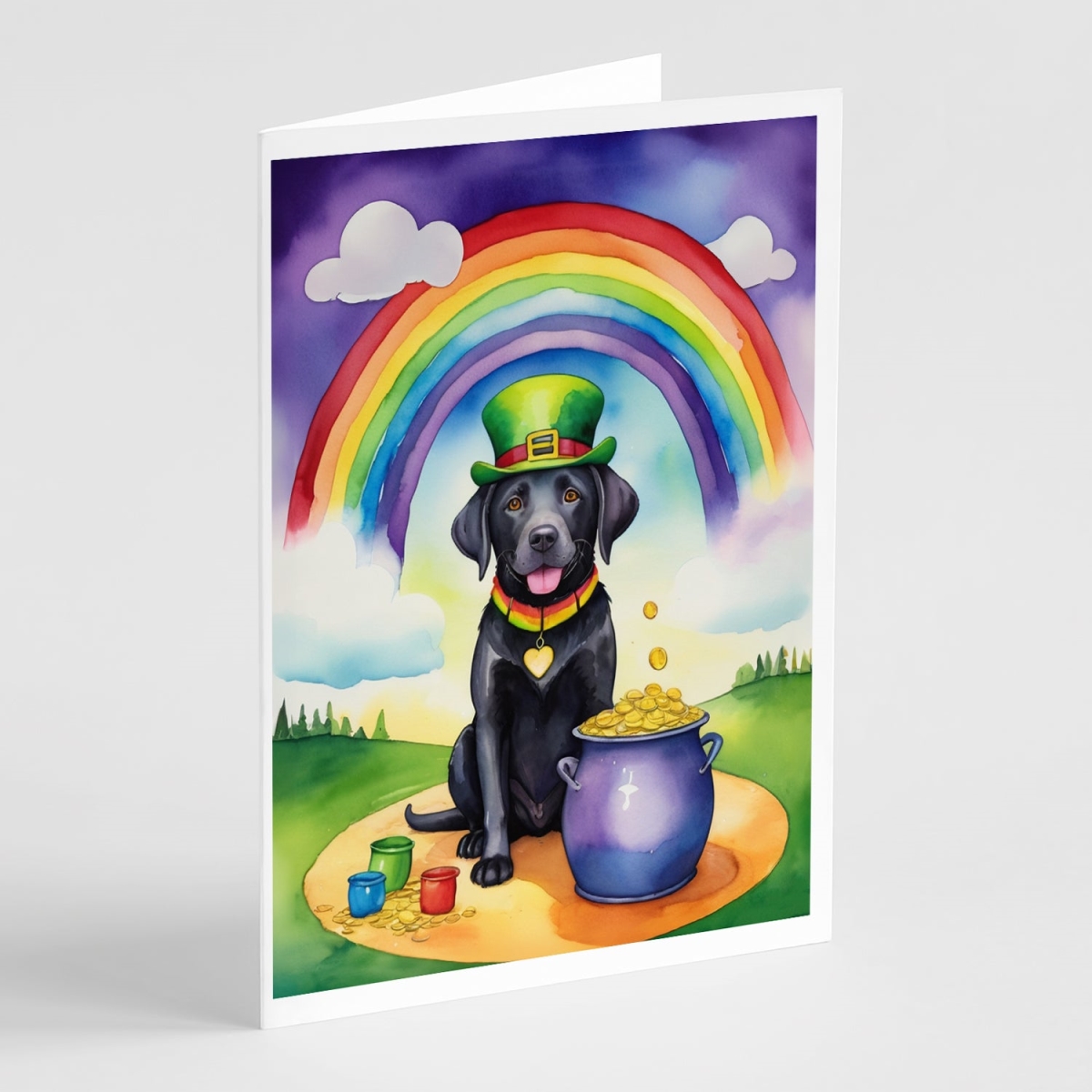 DAC5568GCA7P 5 x 7 in. Labrador Retriever St Patricks Day Greeting Cards - Pack of 8