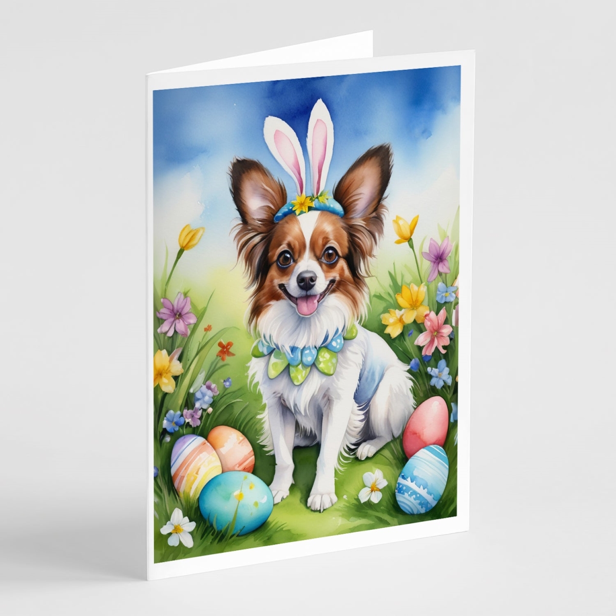 5 x 7 in. Papillon Easter Egg Hunt Greeting Cards - Pack of 8