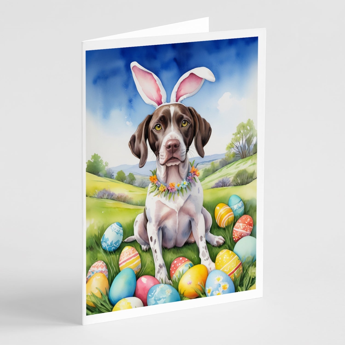 DAC5135GCA7P 5 x 7 in. Pointer Easter Egg Hunt Greeting Cards - Pack of 8