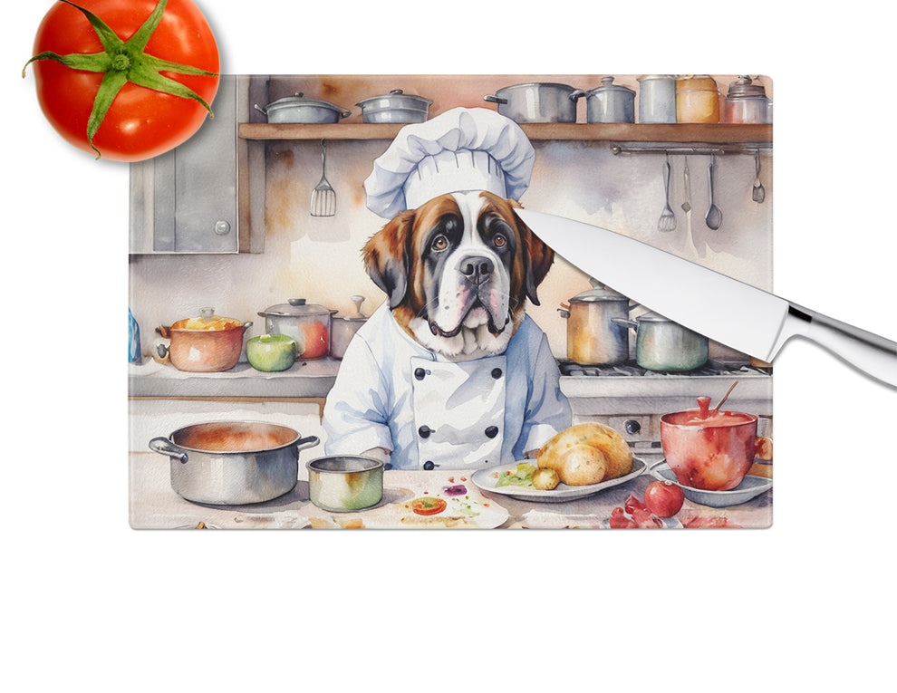 DAC6317LCB 15 x 12 in. Saint Bernard The Chef Glass Cutting Board