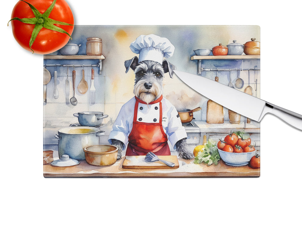 DAC6321LCB 15 x 12 in. Schnauzer The Chef Glass Cutting Board