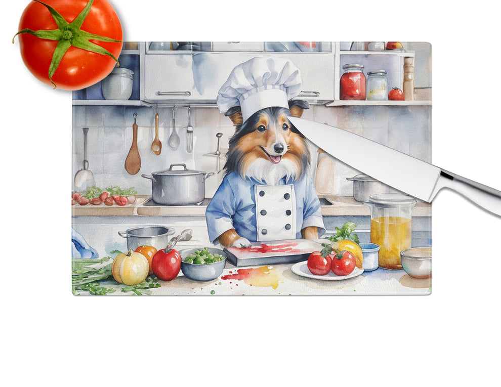 DAC6325LCB 15 x 12 in. Sheltie The Chef Glass Cutting Board