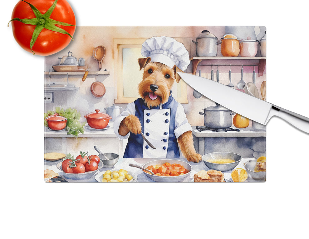 DAC6338LCB 15 x 12 in. Welsh Terrier The Chef Glass Cutting Board