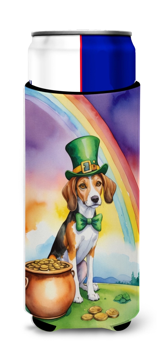 12 oz American Foxhound St Patricks Day Hugger for Ultra Slim Cans