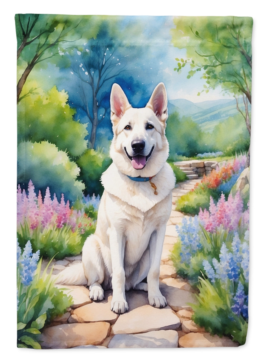 DAC6632GF 15.5 x 11.25 in. German Shepherd Spring Path Garden Flag