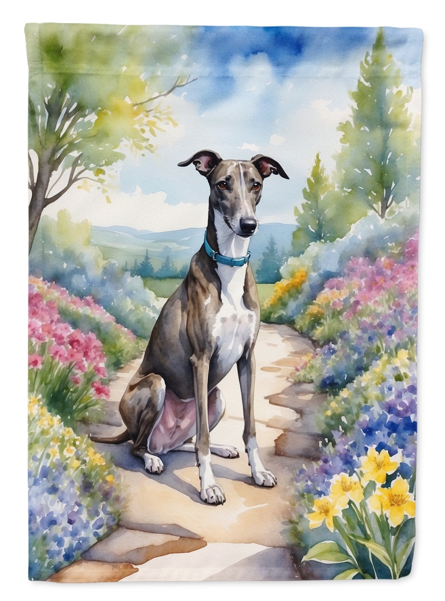 DAC6647GF 15.5 x 11.25 in. Greyhound Spring Path Garden Flag