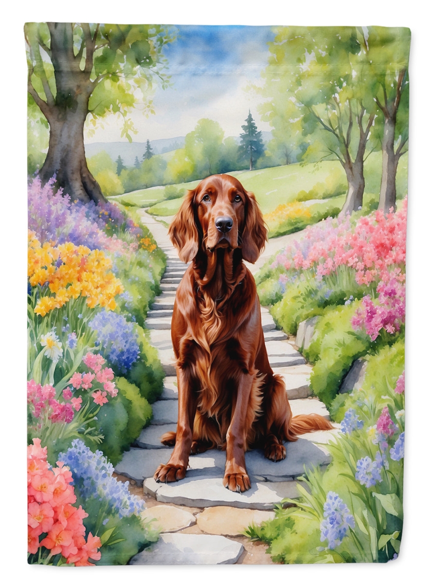 DAC6649GF 15.5 x 11.25 in. Irish Setter Spring Path Garden Flag