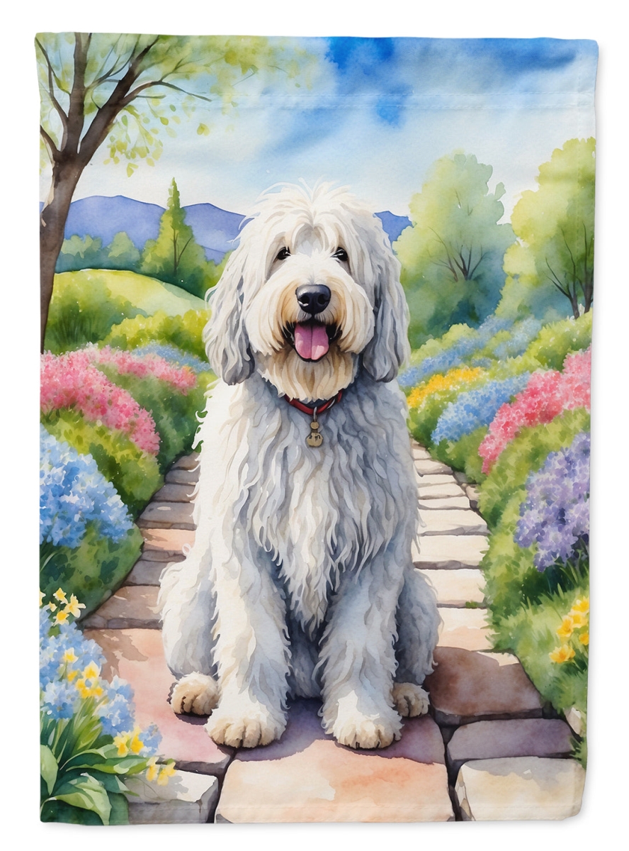 DAC6658GF 15.5 x 11.25 in. Komondor Spring Path Garden Flag