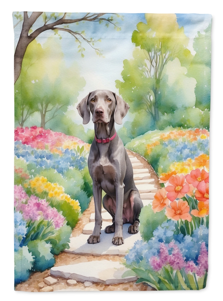 DAC6728CHF 40 x 28 in. Weimaraner Spring Path House Flag