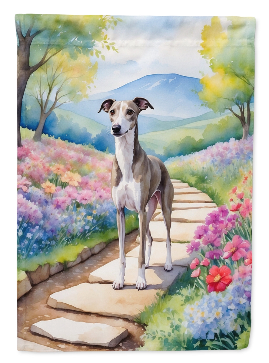 DAC6733CHF 40 x 28 in. Whippet Spring Path House Flag