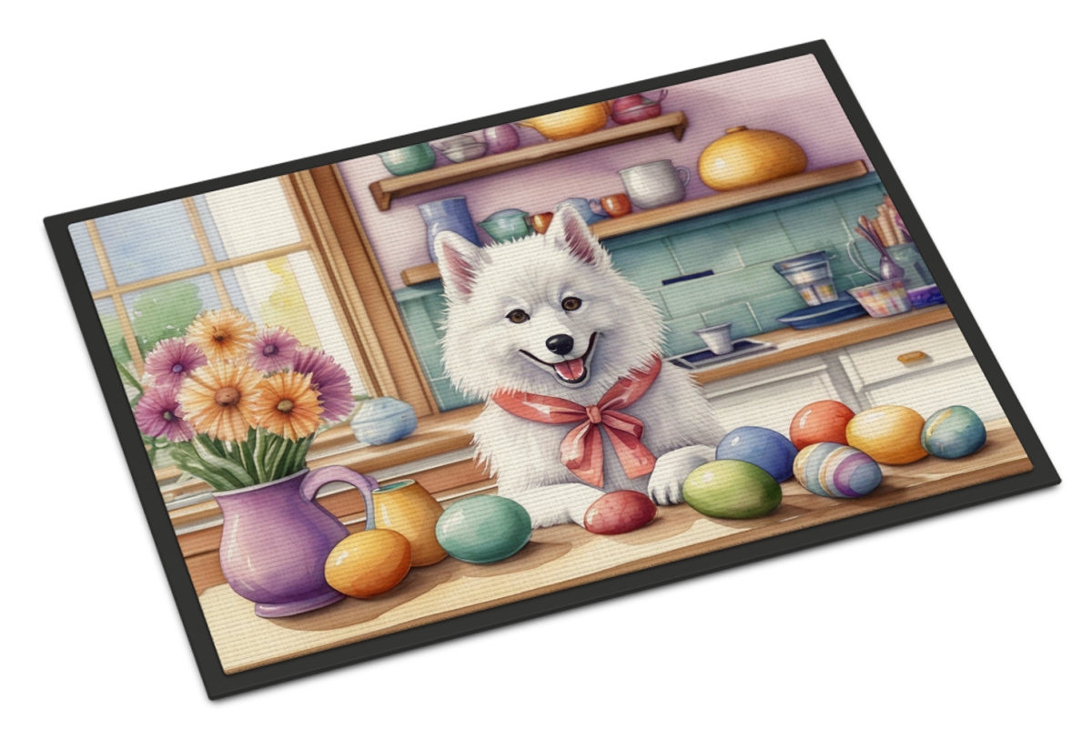 DAC6745JMAT 24 x 36 in. Decorating Easter American Eskimo Doormat