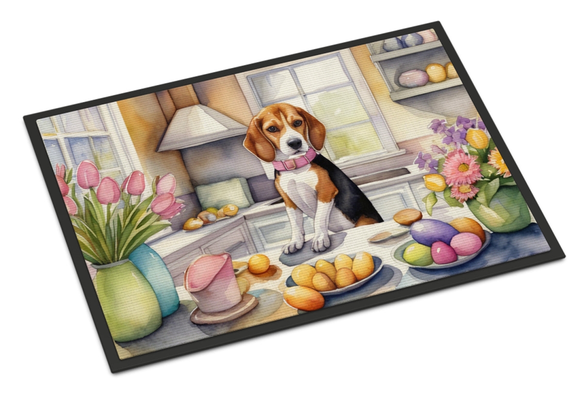 DAC6754JMAT 24 x 36 in. Decorating Easter Beagle Doormat