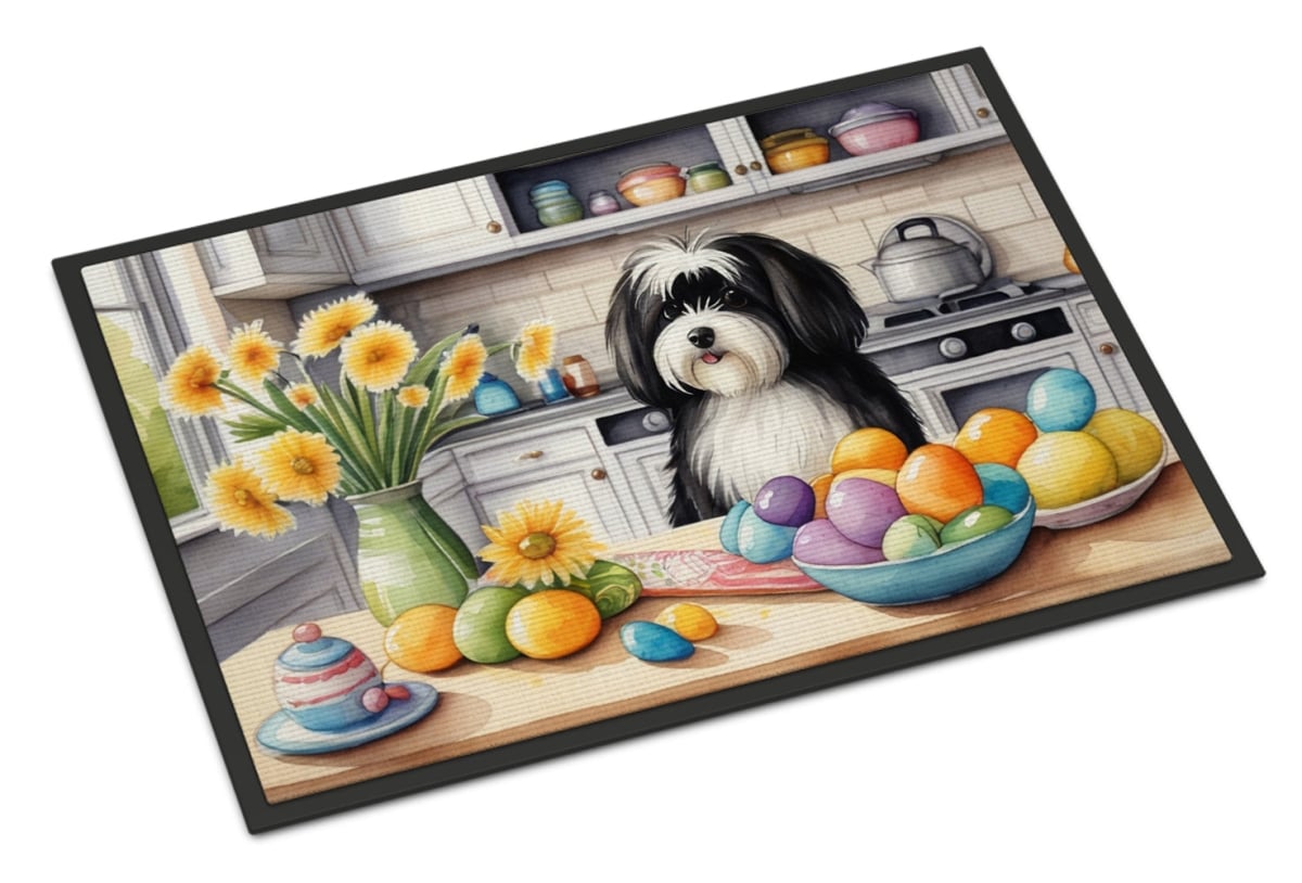 DAC6832MAT 18 x 27 in. Decorating Easter Havanese Doormat