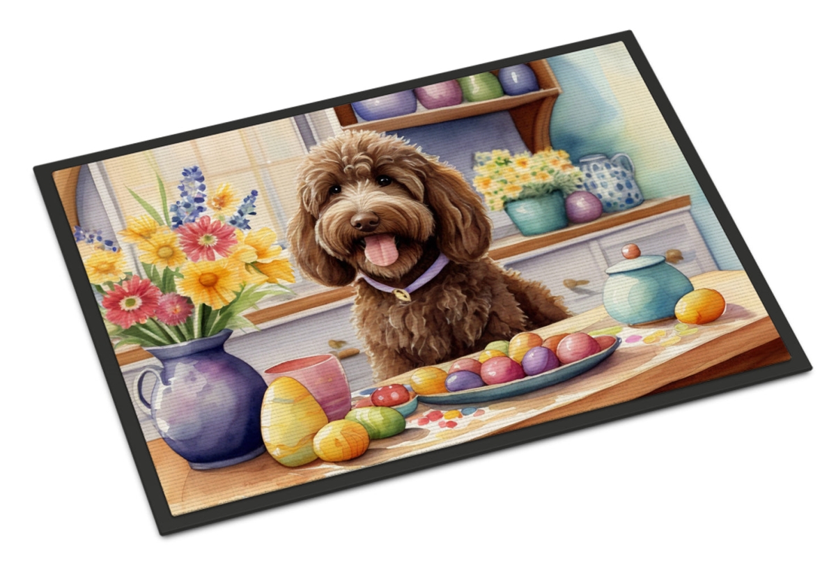 DAC6844MAT 18 x 27 in. Decorating Easter Labradoodle Doormat