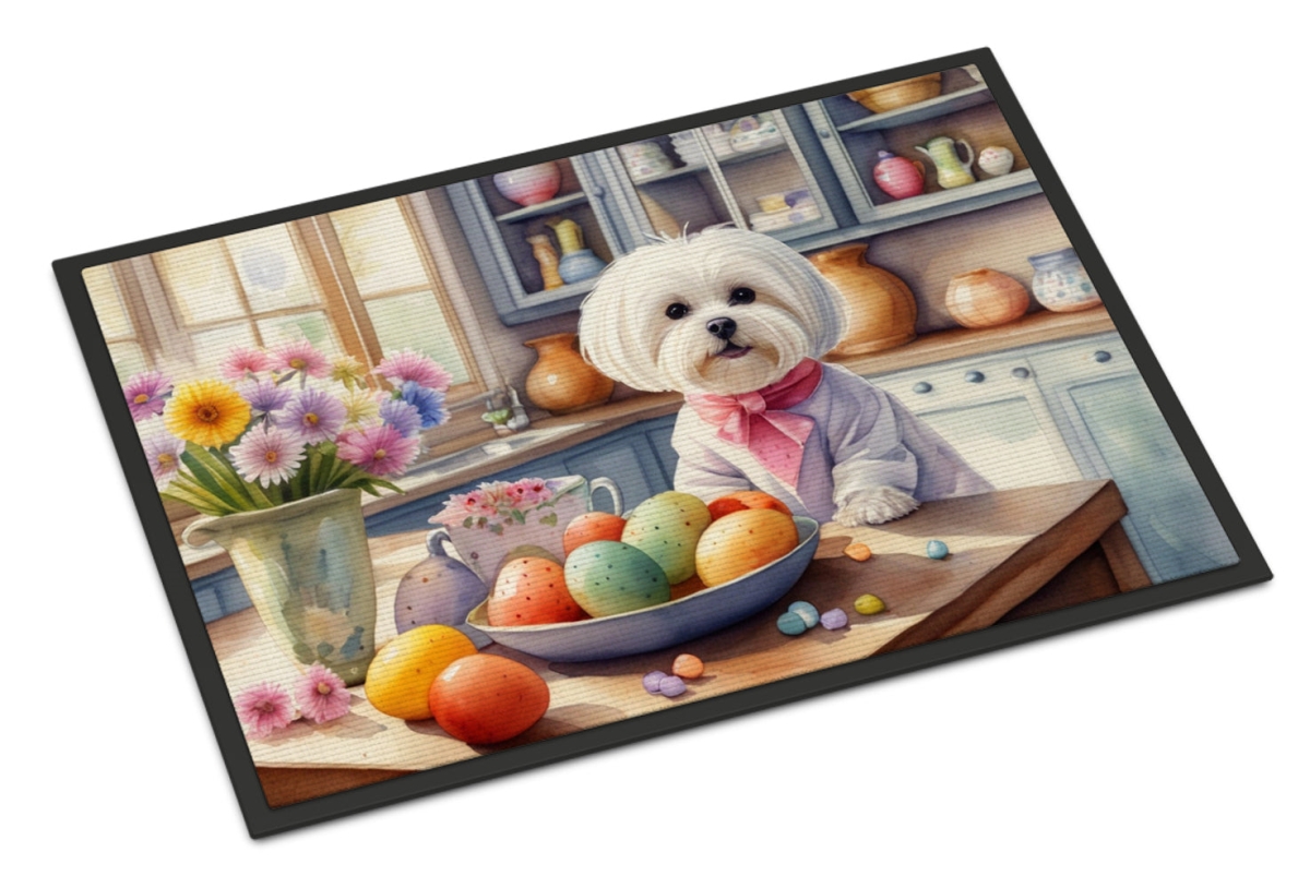 DAC6851MAT 18 x 27 in. Decorating Easter Maltese Doormat