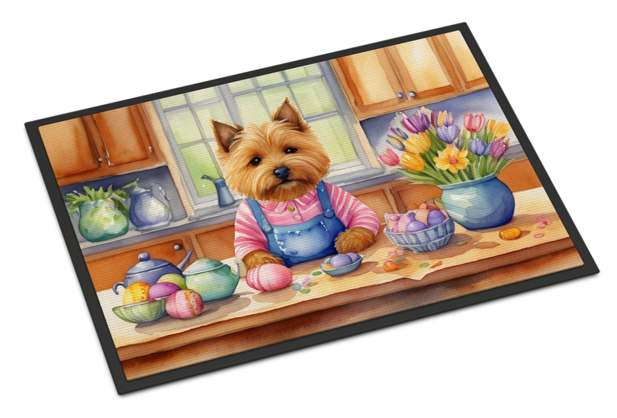 18 x 27 in. Decorating Easter Norwich Terrier Doormat